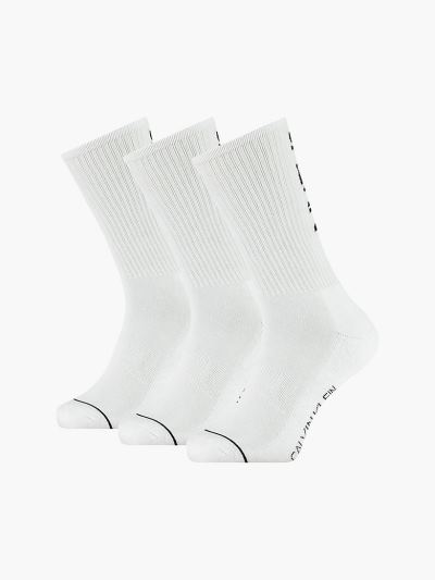 Calvin Klein Táskák & Kiegészítők HU230908 | Calvin Klein Ribbed Crew Férfi Zokni Fehér